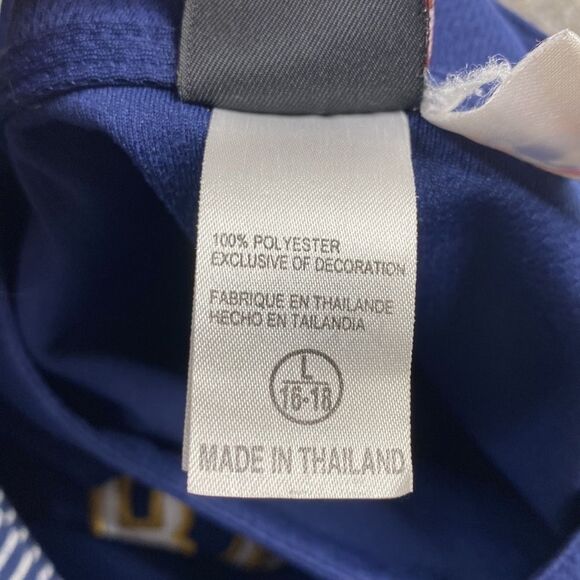 Nike MLB Milwaukee Brewers Blue Short Sleeve Button Up Shirt Large 16-18 Boys - Picture 5 of 9